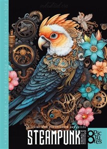 Obrazek Kolorowanka A4 Steampunk Papuga