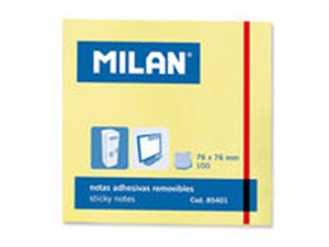 Bild von Karteczki samoprzylepne Milan 76x76 mm żółte, 100 sztuk 85401
