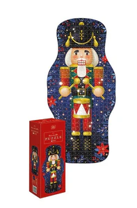 Bild von Puzzle 502 Shape Christmas Nutcracker Blue