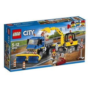 Obrazek Lego CITY 60152 Zamiatacz ulic i koparka