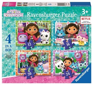 Bild von Puzzle dla dzieci 4w1 Koci Domek Gabi