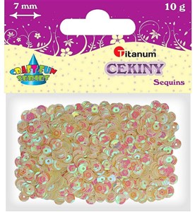 Obrazek Cekiny 7mm perłowe białe