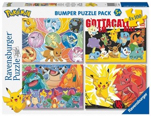 Obrazek Puzzle dla dzieci 4x100 Pokemon