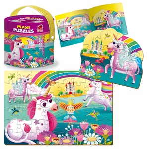 Bild von Puzzle 2w1 maxi Jednorożce RK1080-03
