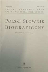 Bild von Polski Słownik Biograficzny z.214 T.52/3