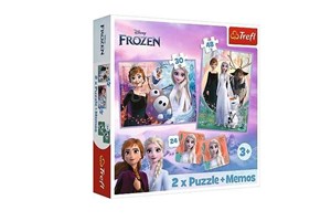 Bild von Puzzle 2w1 + memos Księżniczki w swojej krainie Frozen 2 93335
