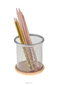 Bild von Kubek przybornik srebrny z drewnem