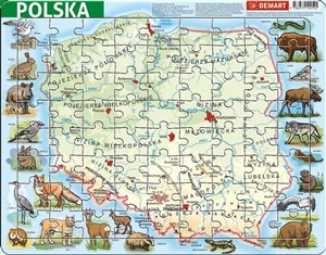 Bild von Puzzle ramkowe Polska fizyczna