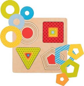 Bild von Puzzle warstwowe 4 kształty geometryczne