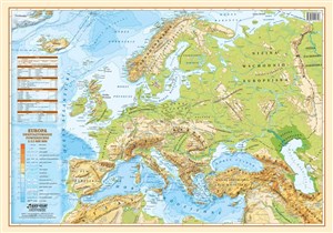 Obrazek Europa polityczno-fizyczna mapa-podkładka na biurko