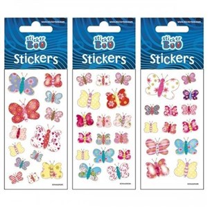 Bild von Naklejki Sticker BOO silver Motyle mix