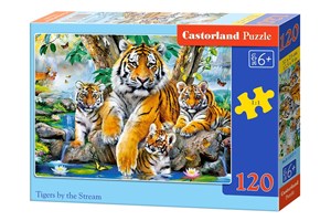 Obrazek Puzzle Tigers by the Stream 120 B-13517