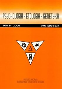 Bild von Psychologia etologia genetyka Tom 14/2006