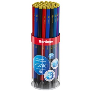 Bild von Ołówek z czarnego drewna HB xGold (36szt)