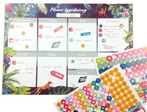 Obrazek Planer B4/52K + naklejki 2xA5 Dżungla