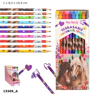 Obrazek Kredki ścieralne Miss Melody 10 kolorów 13369A