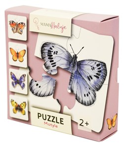 Obrazek Puzzle 4 elementowe Motyle