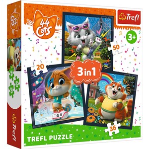 Obrazek Puzzle 3w1 Poznaj urocze kociaki