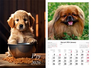 Bild von Kalendarz 2026 ścienny 13-k Psy