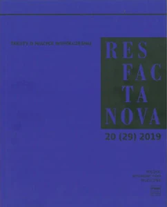 Obrazek Res Facta Nova 20(29) 2019