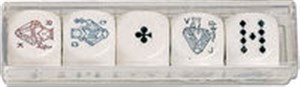 Obrazek Piatnik, kości do gry, Pokerowe (22mm)
