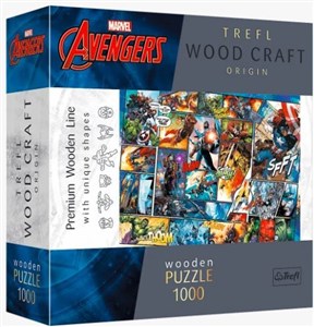 Obrazek Puzzle 1000 drewniane Komiksowe uniwersum Marvela 20165