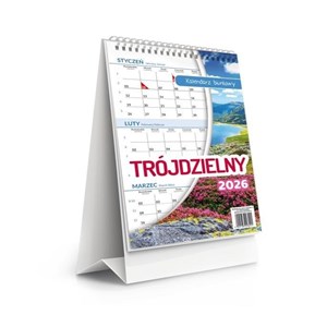 Obrazek Kalendarz 2026 biurkowy trójdzielny Lux