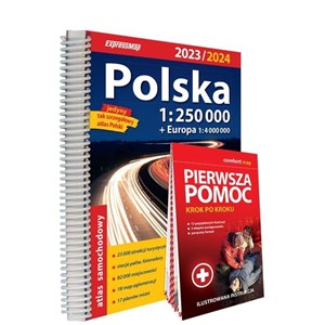 Bild von Polska Atlas samochodowy + instrukcja pierwszej pomocy 1:250 000