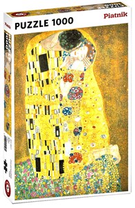 Obrazek Puzzle Piatnik Metalizowane Klimt, Pocałunek, 1000