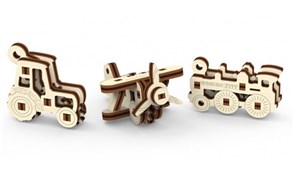 Obrazek Drewniane puzzle 3D Transport