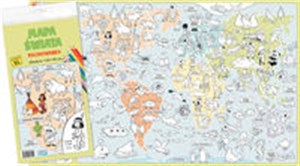 Bild von Mapa świata Kolorowanka XL 2 sztuki