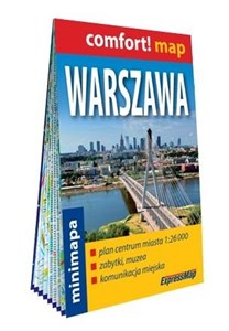 Obrazek Warszawa laminowany plan miasta mini 1:26 000
