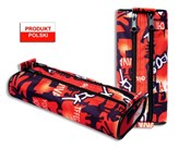 Pokaż szczegóły dla Piórnik szkolny owal WAR-1274 pomarańczowo fiolet. Książka : Piórnik sz...