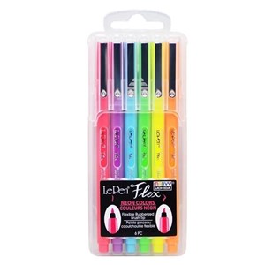Obrazek Cienkopisy Le Pen Flex Neon 6szt