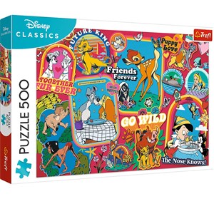 Obrazek Puzzle 500 Disney Na przestrzeni lat
