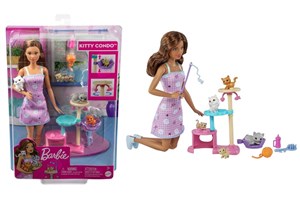Obrazek Barbie Lalka z kotkami Kocia wieża