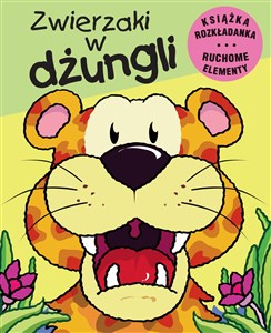 Obrazek Zwierzaki w dżungli Ruchome elementy Książka rozkładanka