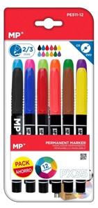 Bild von Marker permanentny 2,0/3,0mm do CD/DVD mix 12szt