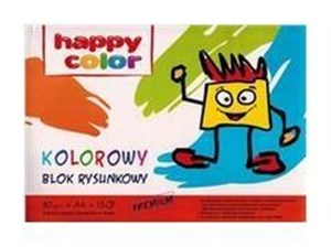 Obrazek Blok rysunkowy kolorowy A4 15 kartek Happy color