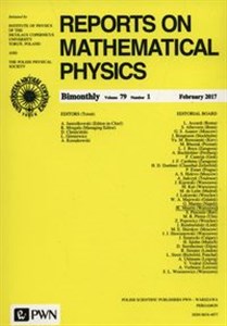 Bild von Reports on Mathematical Physics 79/1 2017