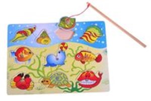 Obrazek Układanka drewniana z magnesami łowienie