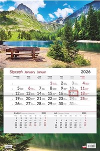 Obrazek Kalendarz 2026 jednodzielny Ławka