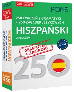 Obrazek 250 ćwiczeń z gramatyki Hiszpański + 250 zagadek A1-B2