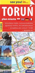 Obrazek Toruń papierowy plan miasta 1:20 000