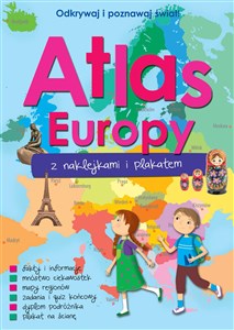 Obrazek Atlas Europy z naklejkami i plakatem