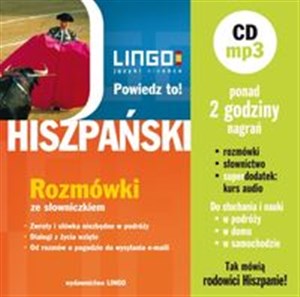 Obrazek Hiszpański Rozmówki + konwersacje CD mp3 Rozmówki polsko-hiszpańskie ze słowniczkiem i audiokursem MP3