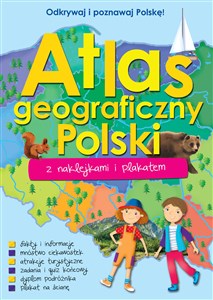 Bild von Atlas geograficzny Polski z naklejkami i plakatem