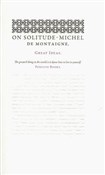 Polska książka : On Solitud... - Montaigne Michel de