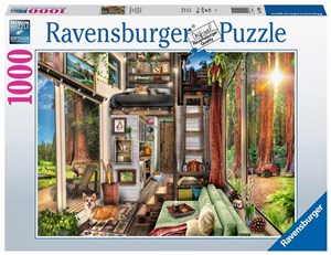 Obrazek Puzzle 1000 Domek w lesie