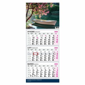 Obrazek Kalendarz 2026 trójdzielny Premium Plaża